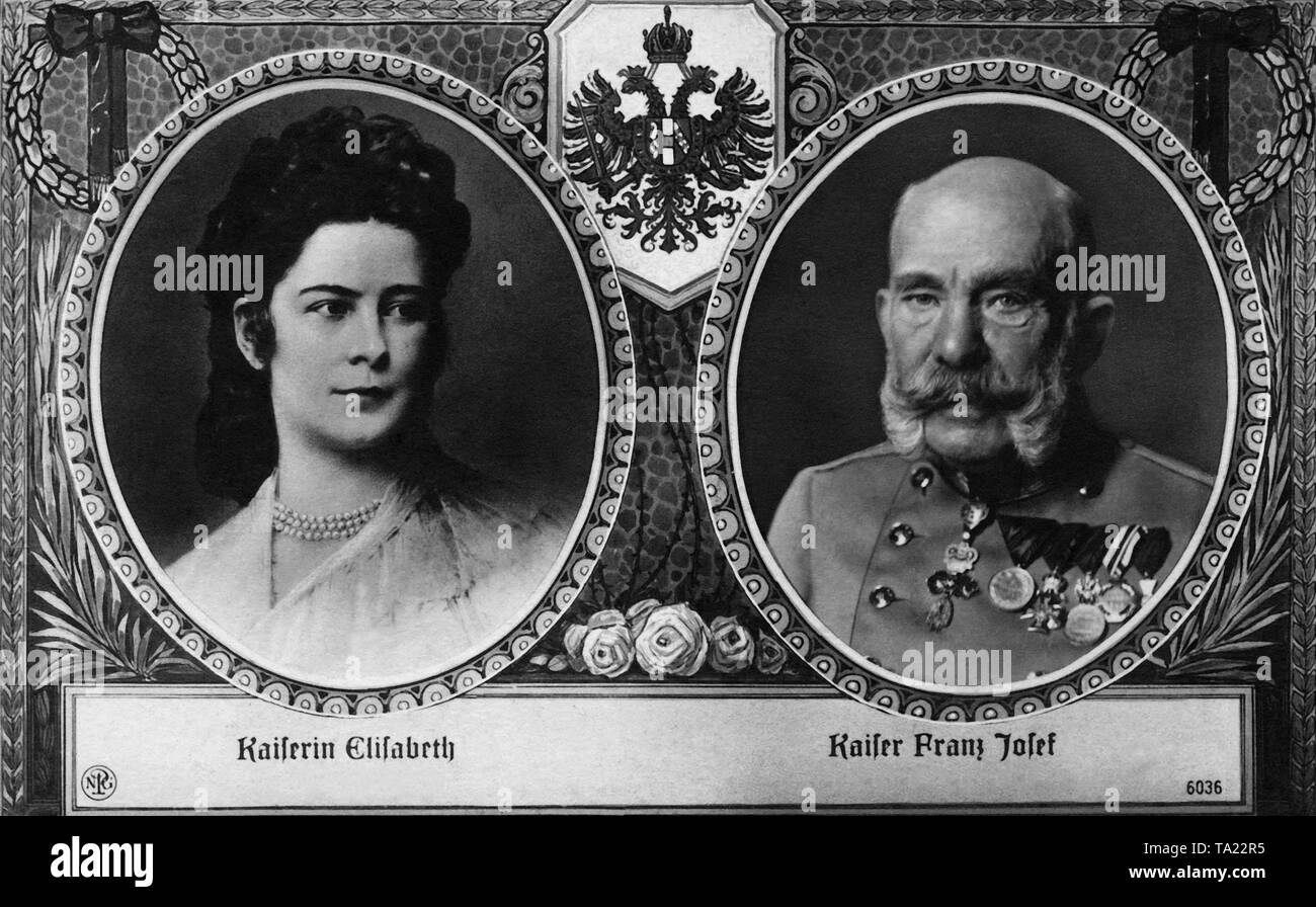 Kaiser Franz Joseph I (1830-1916) und Kaiserin Elisabeth von Österreich (1837-1898). Stockfoto