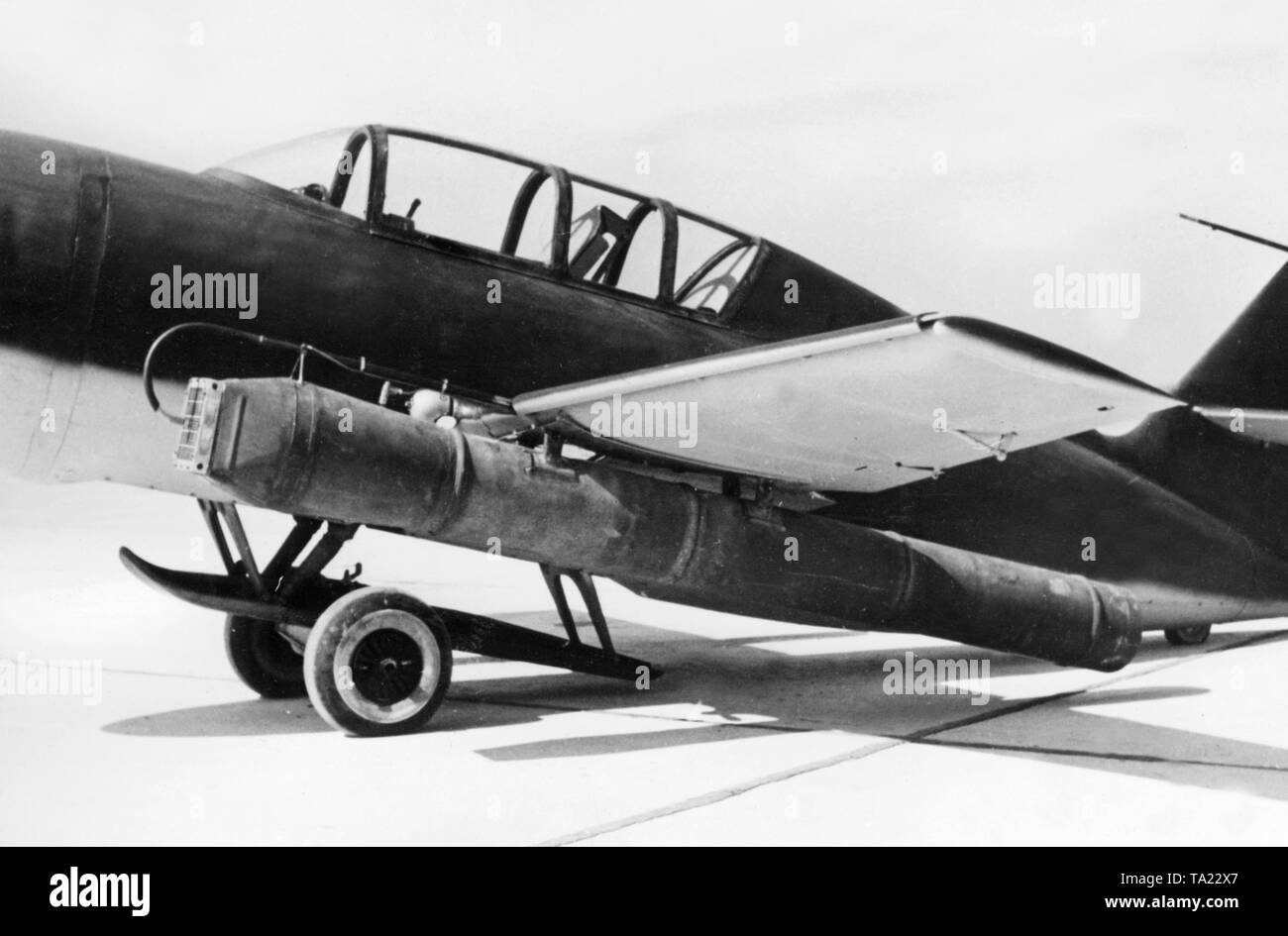 Jet fighter - Messerschmitt Me 328. Stockfoto