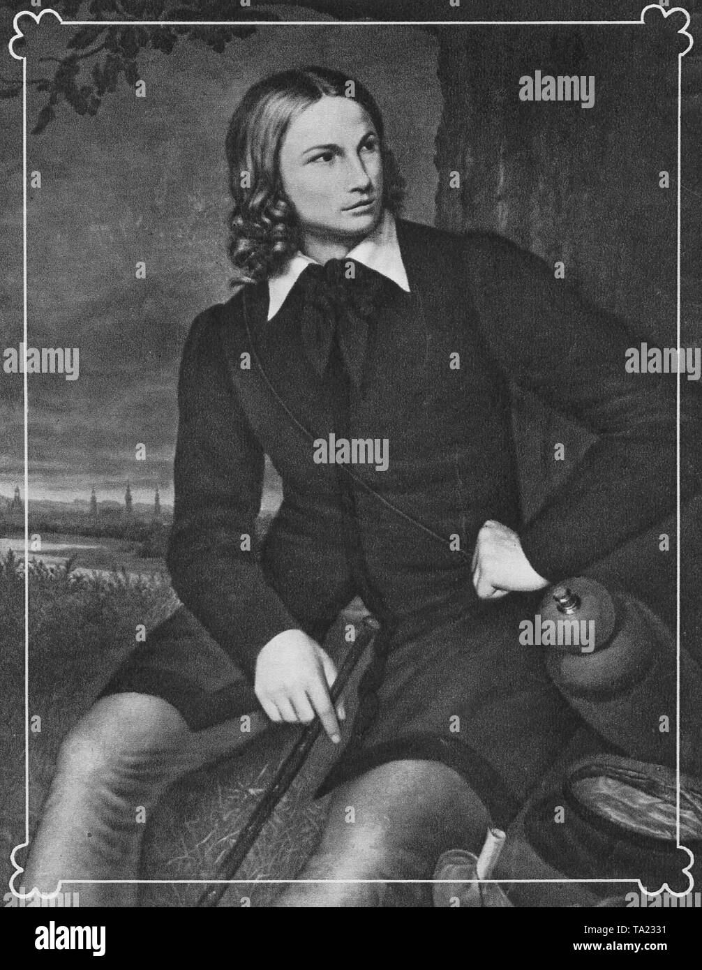 August Heinrich Hoffmann, genannt Fallersleben (1798-1874), ein deutscher Schriftsteller. Stockfoto