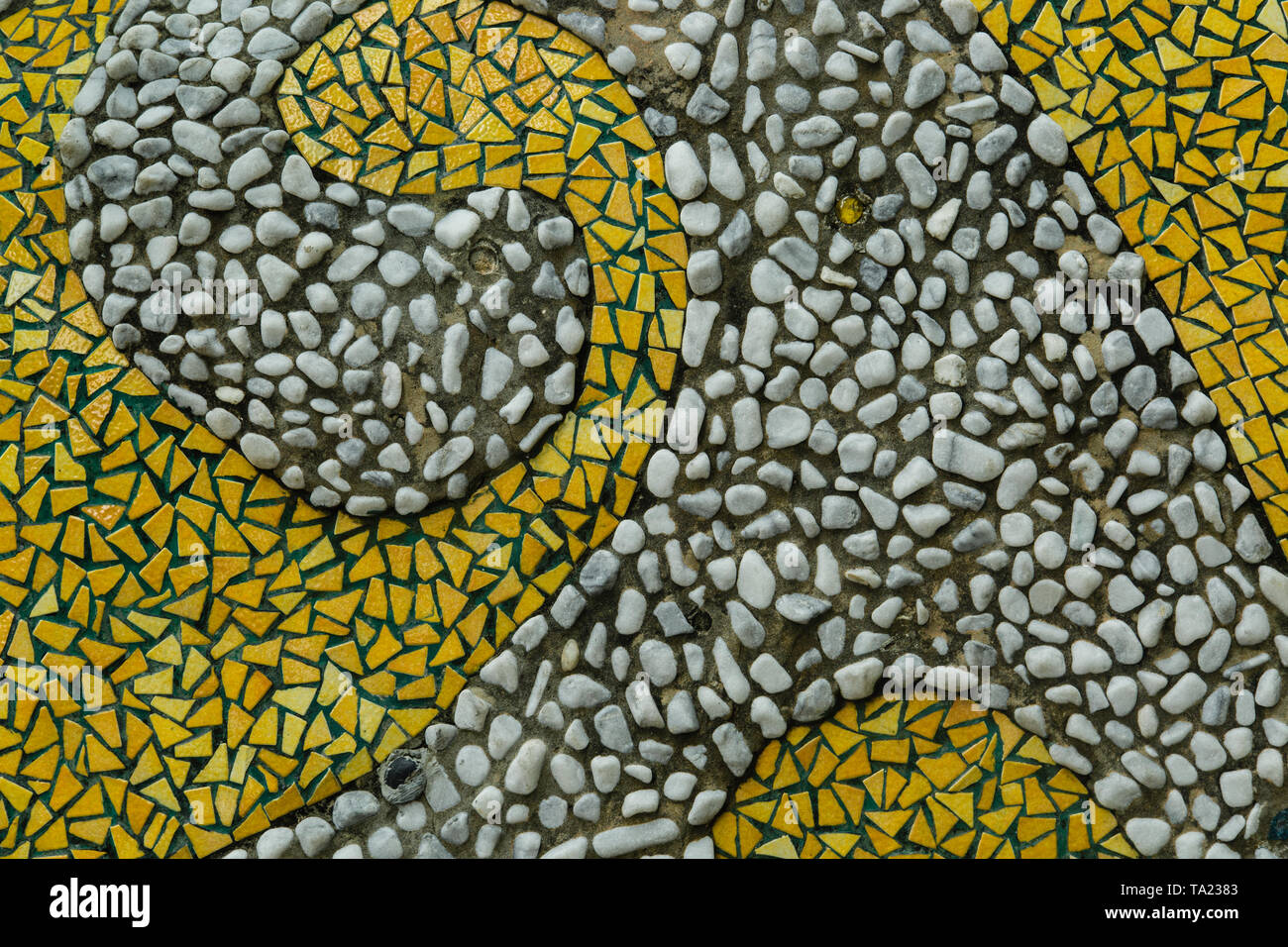 Mosaik Wellenmuster Hintergrund Stockfoto