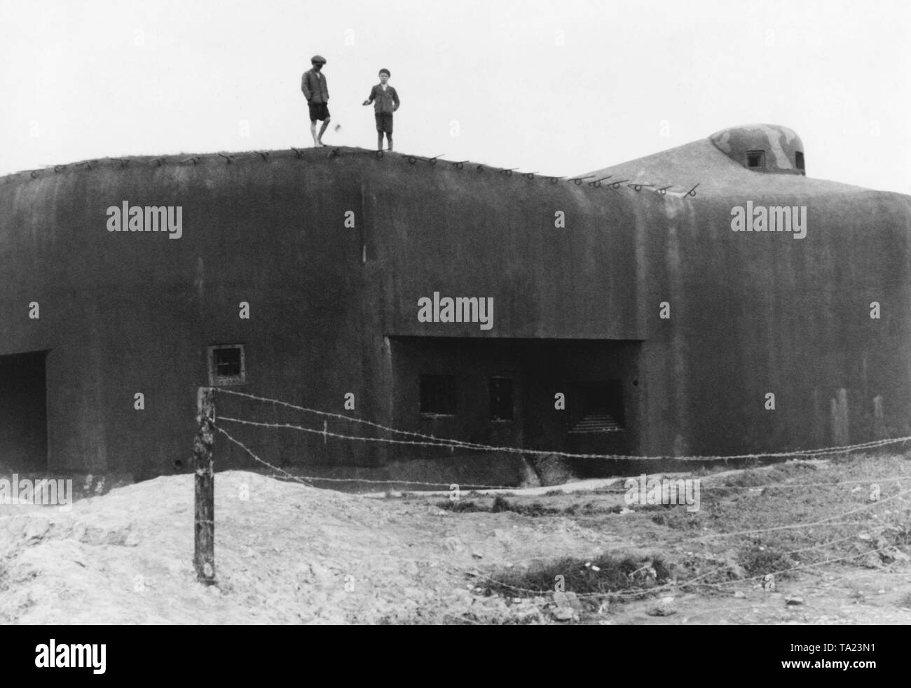 Die tschechoslowakische Wall ist eine grenzbefestigung an der Grenze zu Deutschland, Österreich, Polen und Ungarn. Stockfoto