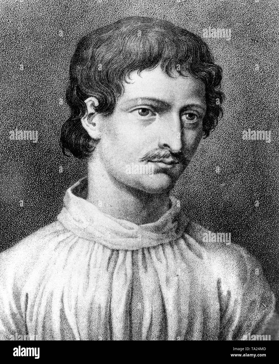 Giordano Bruno, ein italienischer Philosoph der Renaissance. Stockfoto