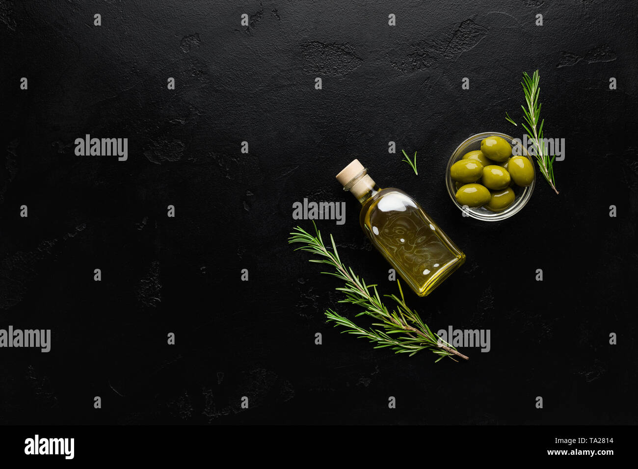 Organic Olive Oil"-Konzept Stockfoto