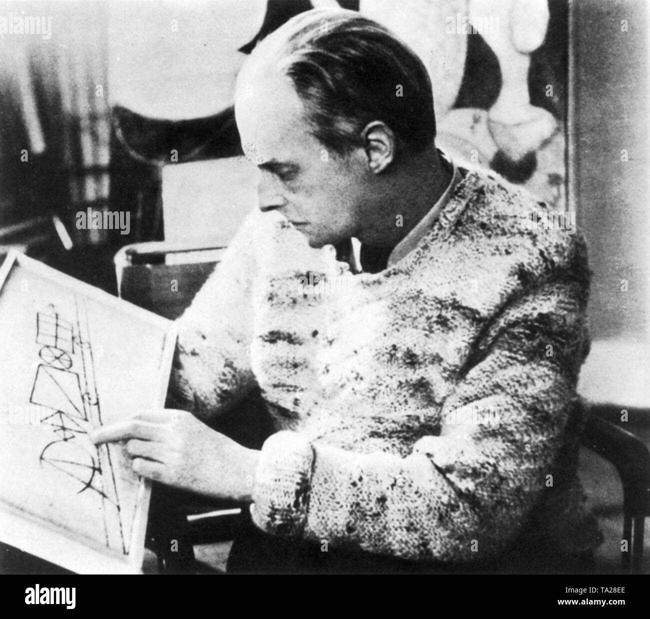 Paul Klee, ein Schweizer Graphiker und Maler (18/12/1879 - 29/06/1940), 1939. Stockfoto