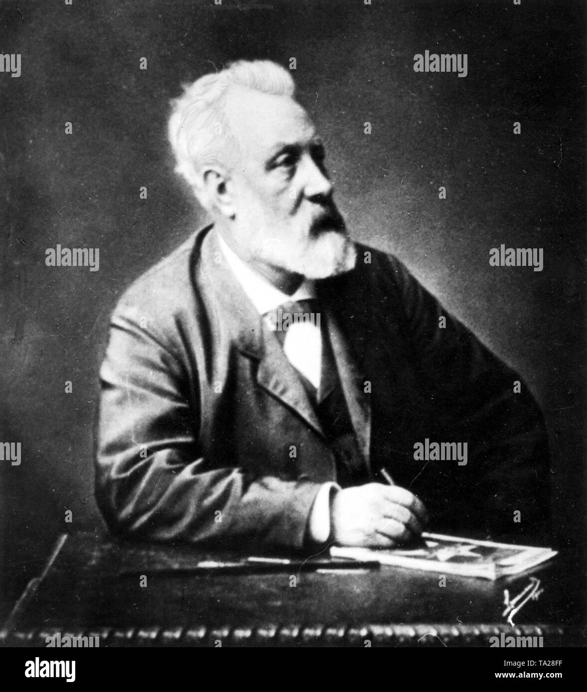 Jules Verne, ein französischer Schriftsteller. Stockfoto