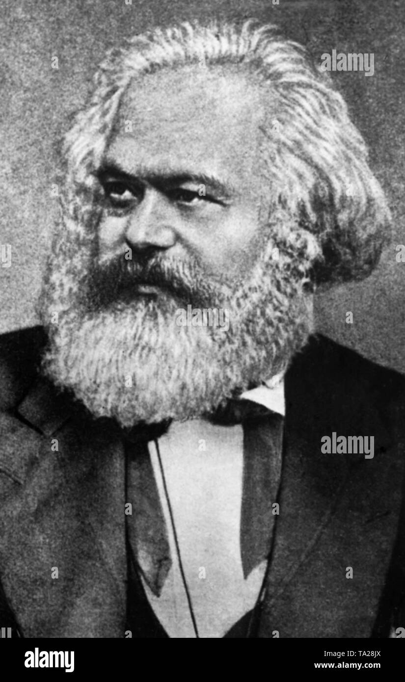 Karl Heinrich Marx (1818-1883), deutscher Philosoph, Ökonom und führende Vertreter des wissenschaftlichen Sozialismus bzw. Kommunismus. Stockfoto