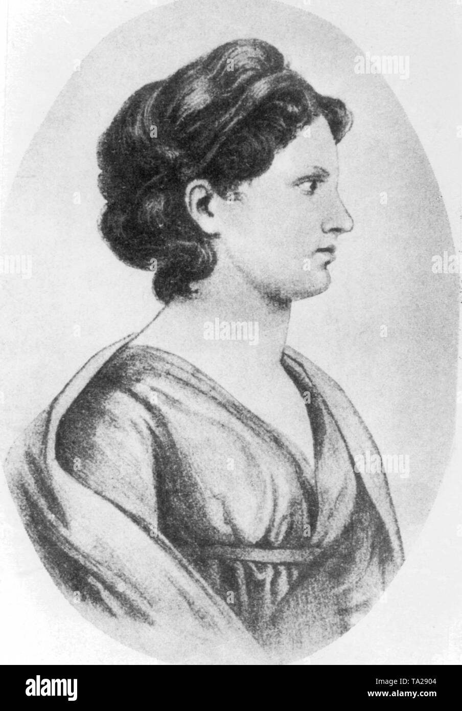 Karoline von Guenderrode, ein deutscher Dichter der Romantik Stockfotografie Alamy