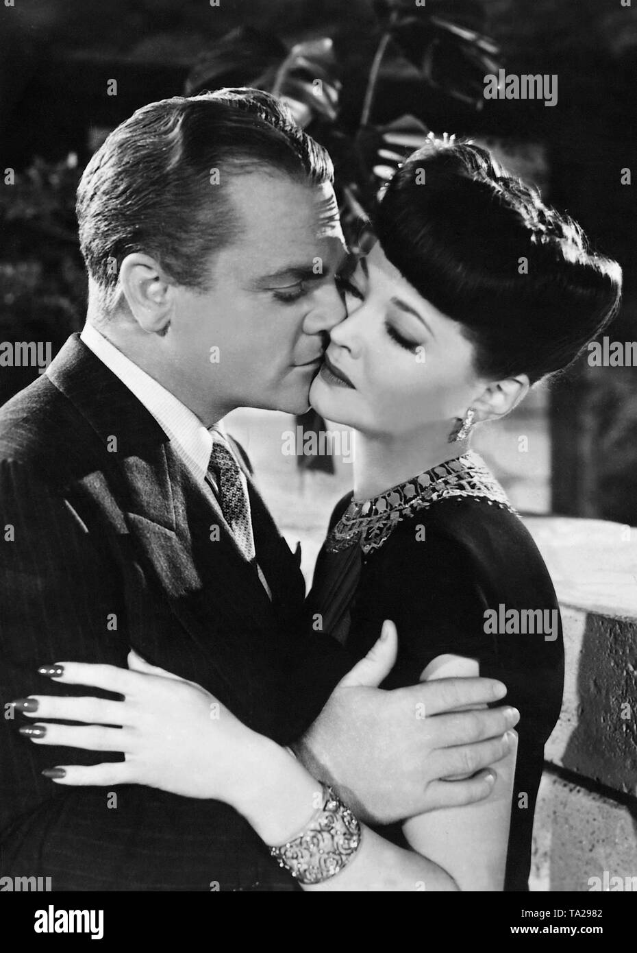 James Cagney und Sylvia Sidney in 'Blut an die Sonne", die von Frank Lloyd, USA 1945 geleitet. Stockfoto