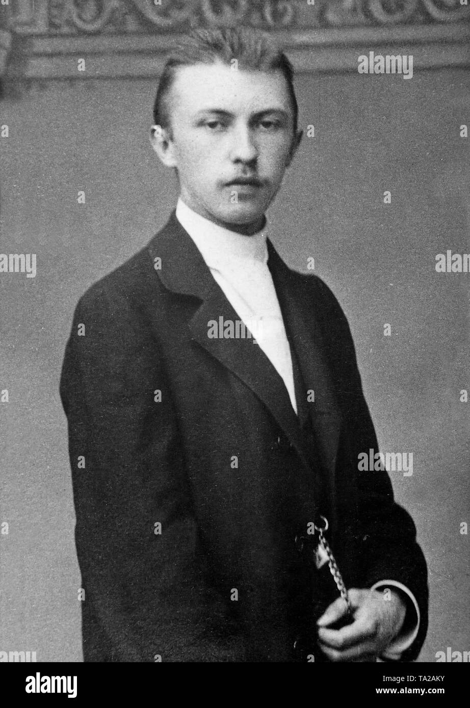 Konrad Adenauer im Alter von 21 Jahren als Jurastudent. Stockfoto