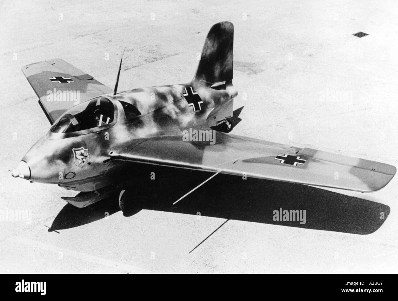 Jet fighter - Messerschmitt Me 163 Stockfoto