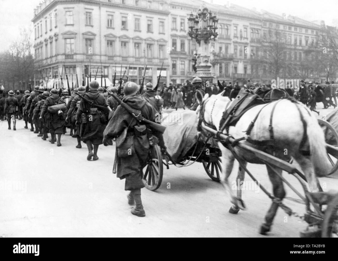 Senegalesische Soldaten nach Deutschland, als Teil der Französischen
