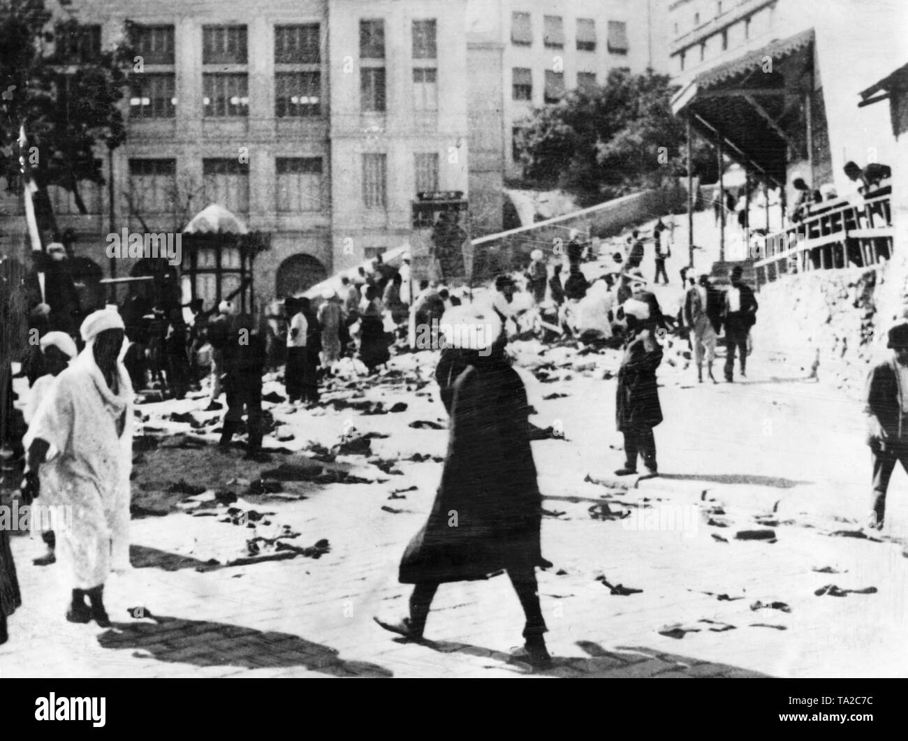 Anfang August 1934 begann ein Pogrom gegen Juden in Constantine, die in 25 Todesfällen geführt. Stockfoto