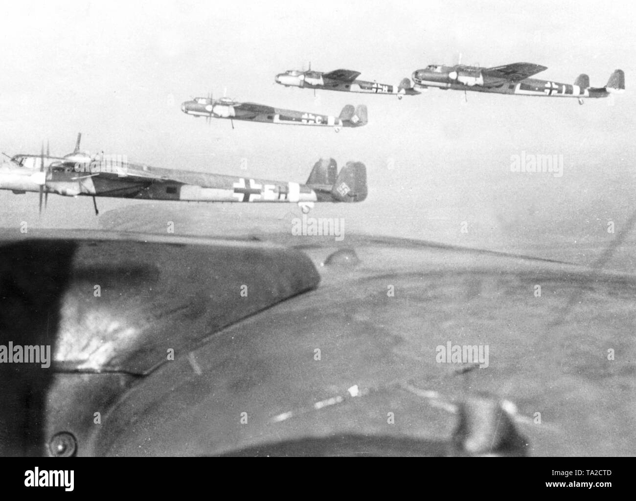 Dornier Do 17 Ausf. E oder F Kampfflugzeugen auf einen Ausfall. Stockfoto