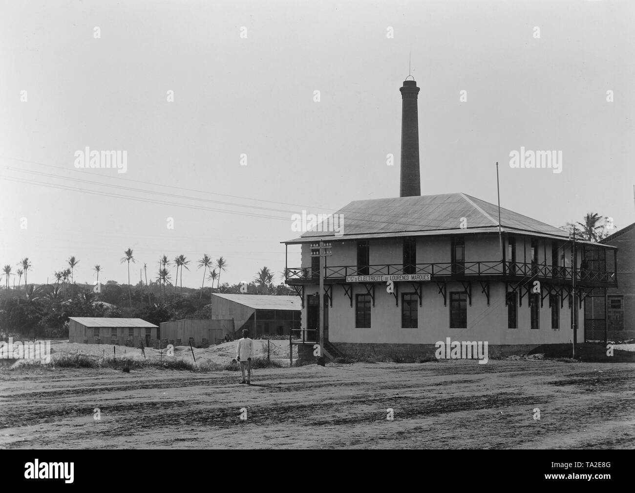 Power Station in Lourenvo Marques, der Hauptstadt der portugiesischen Kolonie Mosambik, heute Maputo. 01.01.1900-31.12.1910 Foto: Joseph & Maurice Lazarus Stockfoto