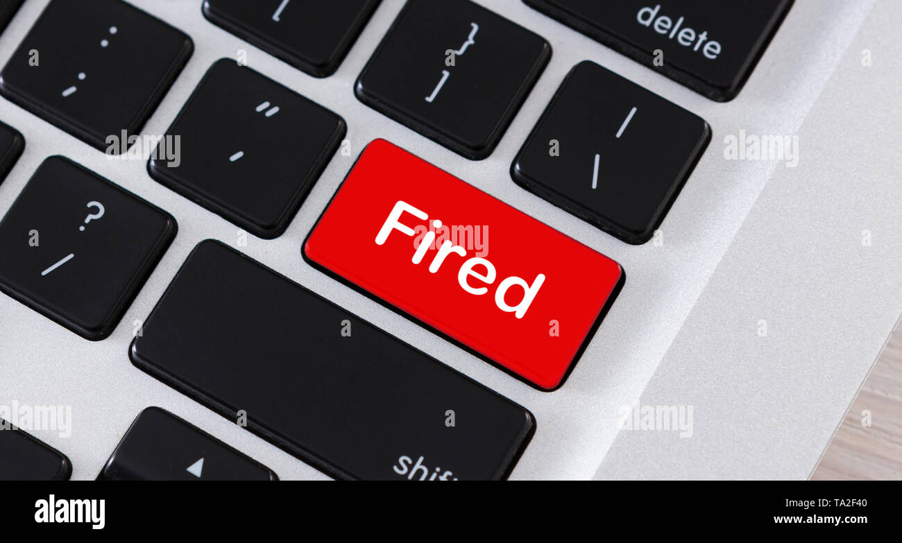 Brand Wort auf Rot computer Tastatur Taste Stockfoto