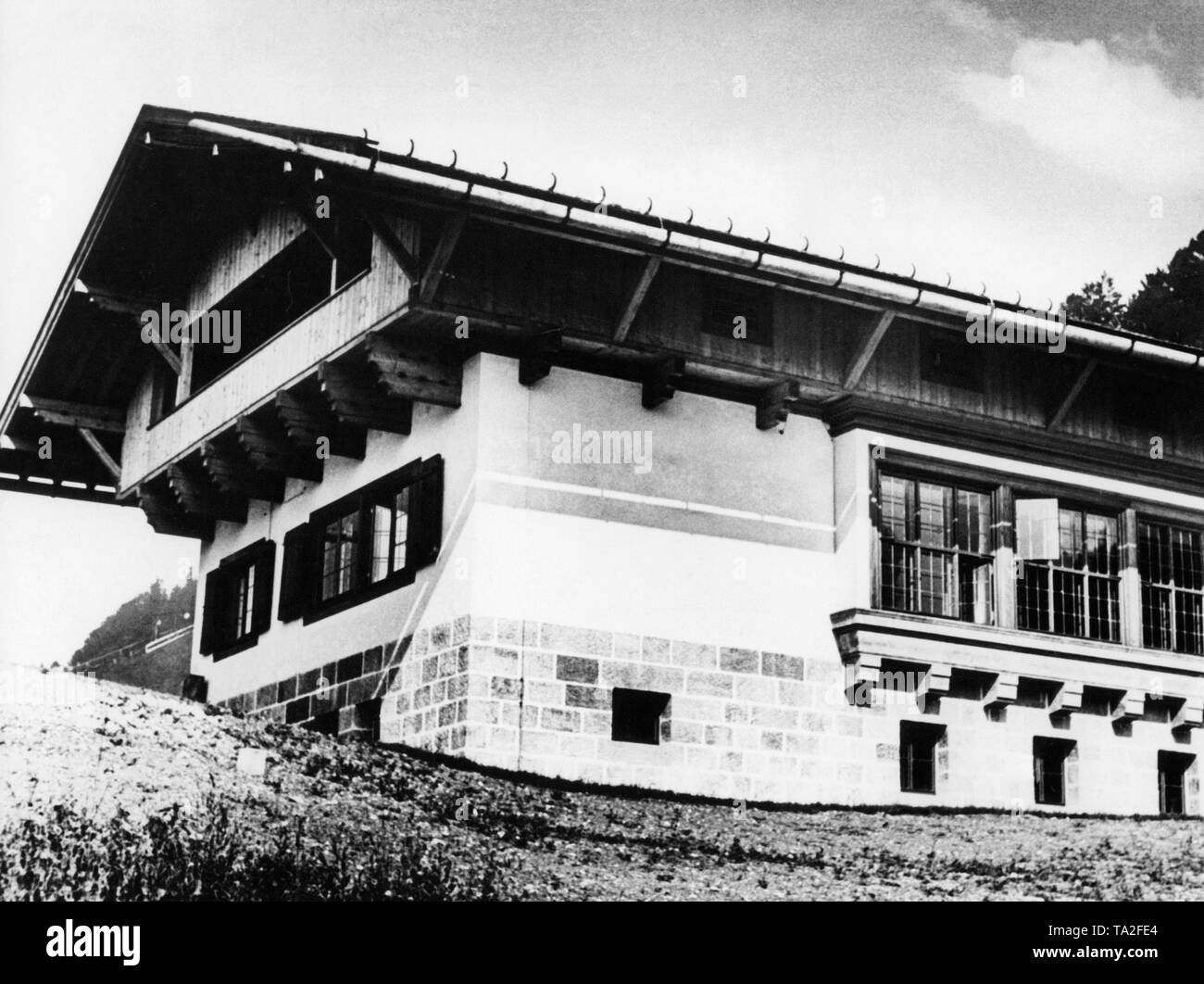 Das Atelier von Speer in Obersalzberg. Stockfoto