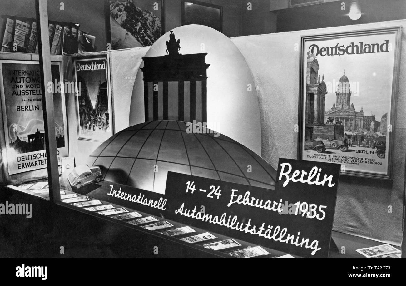 Werbung für die Internationale Automobil Ausstellung in Berlin, die vom 14. bis 24. Februar 1935 nahm Stockfoto