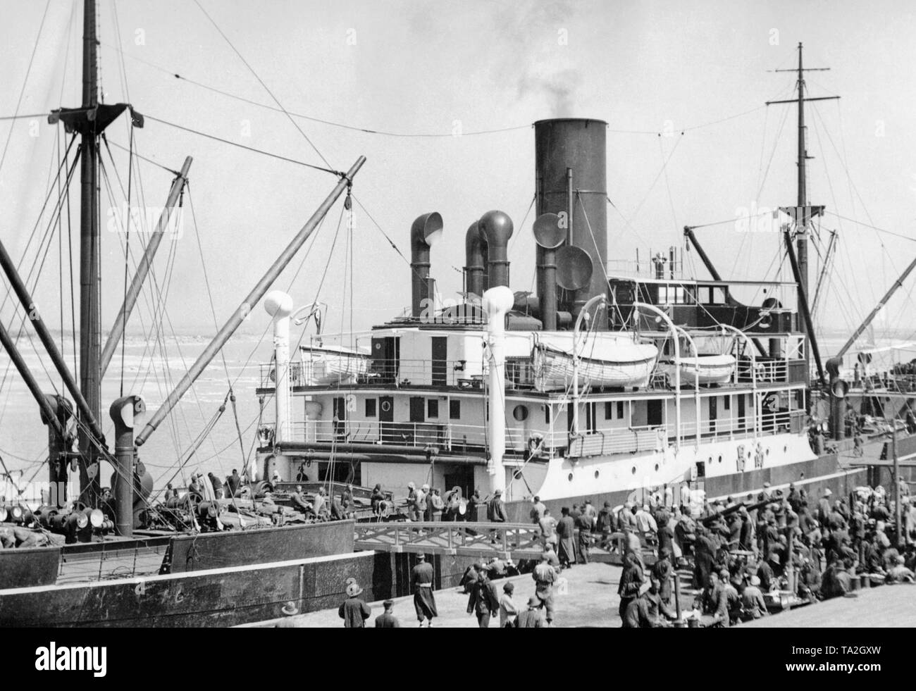 Die passagierdampfer "Nanchang II "Das Ziel wurde von einem chinesischen Piraten Angriff im Jahr 1933, bei dem zwei Britische Offiziere entführt wurden. Stockfoto