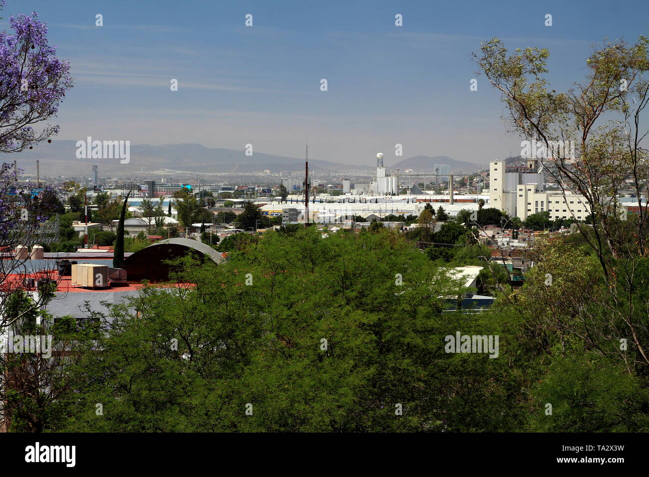 Santiago de Querétaro Skyline der Stadt. Panorama. Stockfoto