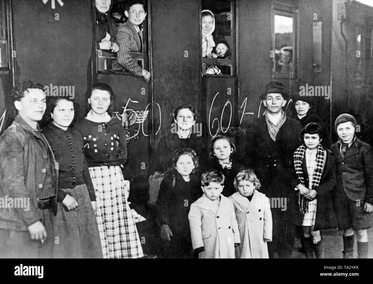 Slowakischen Familien in Paris zurück in die Slowakei. Im März 1939, den Slowakischen Staat unabhängig wurden unter Hitlers Druck. Stockfoto