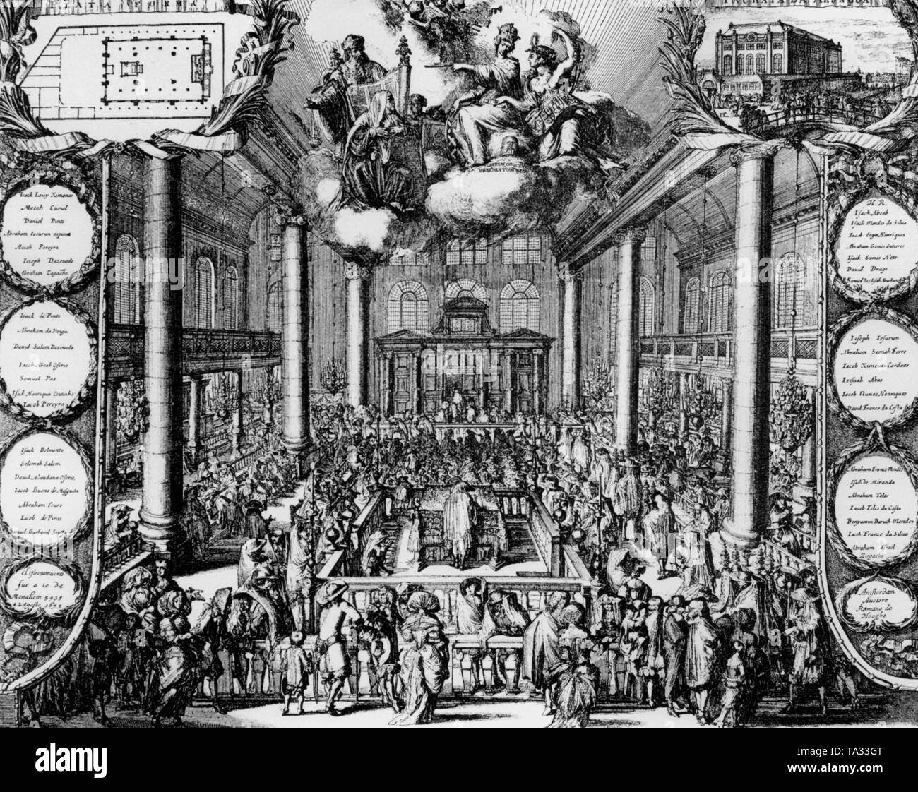 Portugiesische synagoge von amsterdam SchwarzweißStockfotos und