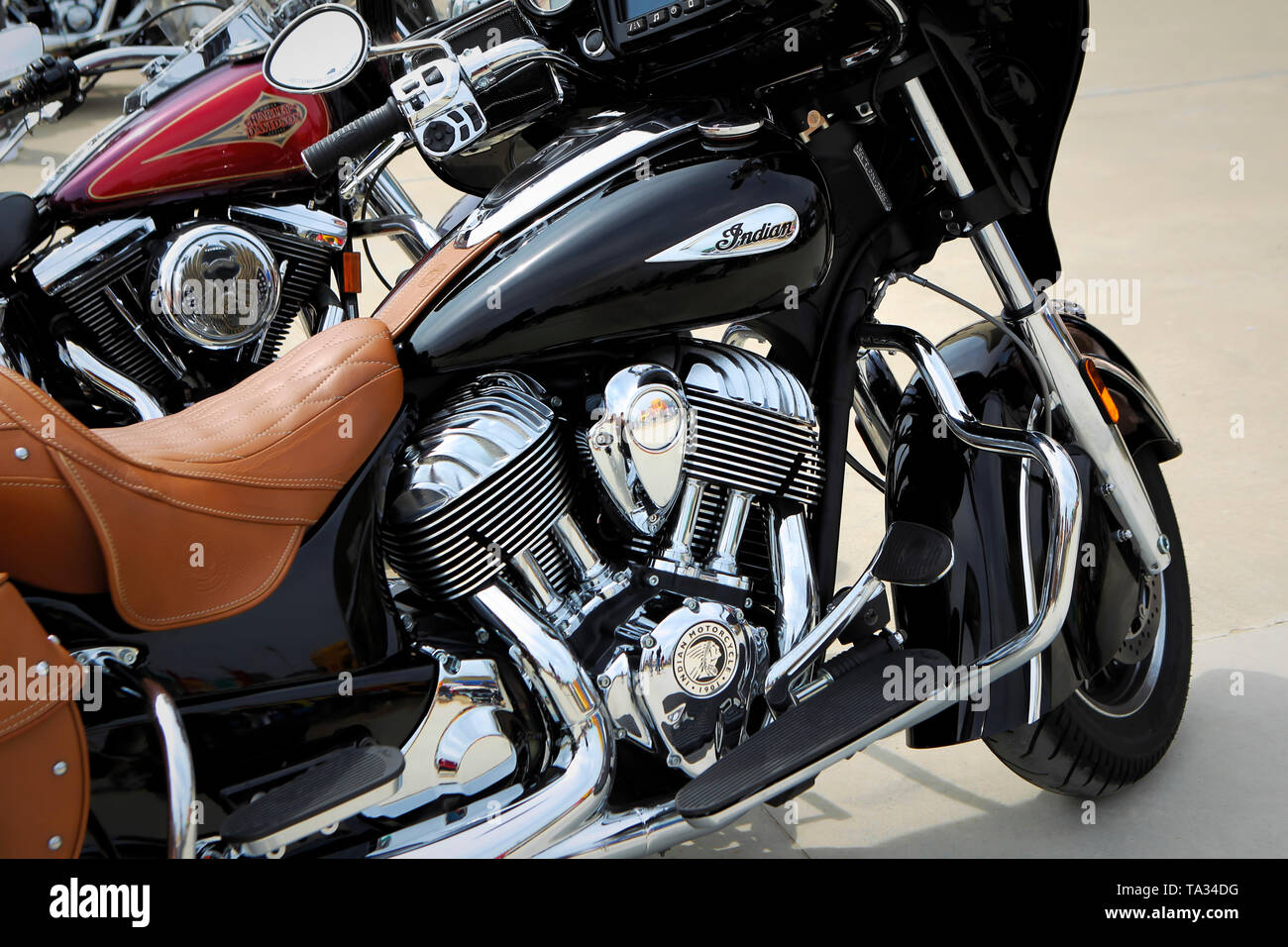 American Motorcycle, Indische Stockfoto