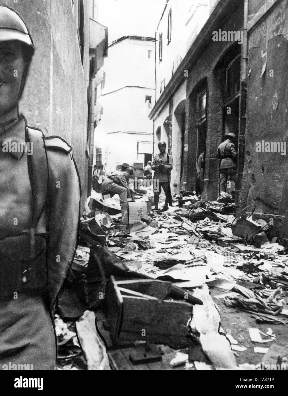 Anfang August 1934 begann ein Pogrom gegen Juden in Constantine, die in 25 Todesfällen geführt. Stockfoto