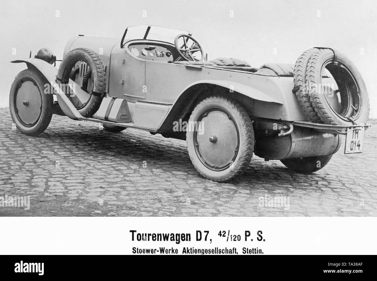 Stoewer D7 Tourenwagen, Jahren Produktion 1919-1921, 120 PS, 160 km/h. Stockfoto