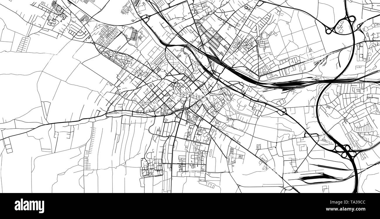 Urban vektor Stadtplan von Gliwice, Polen Stock Vektor