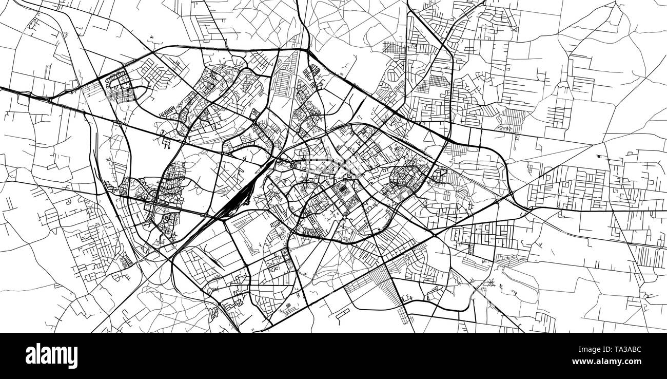 Urban vektor Stadtplan von Bialystok, Polen Stock Vektor