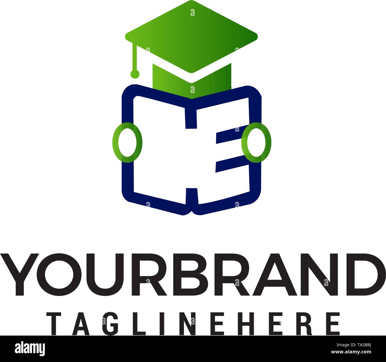 Student Buch öffnen Logo Design Konzept Vorlage Vektor Stock Vektor