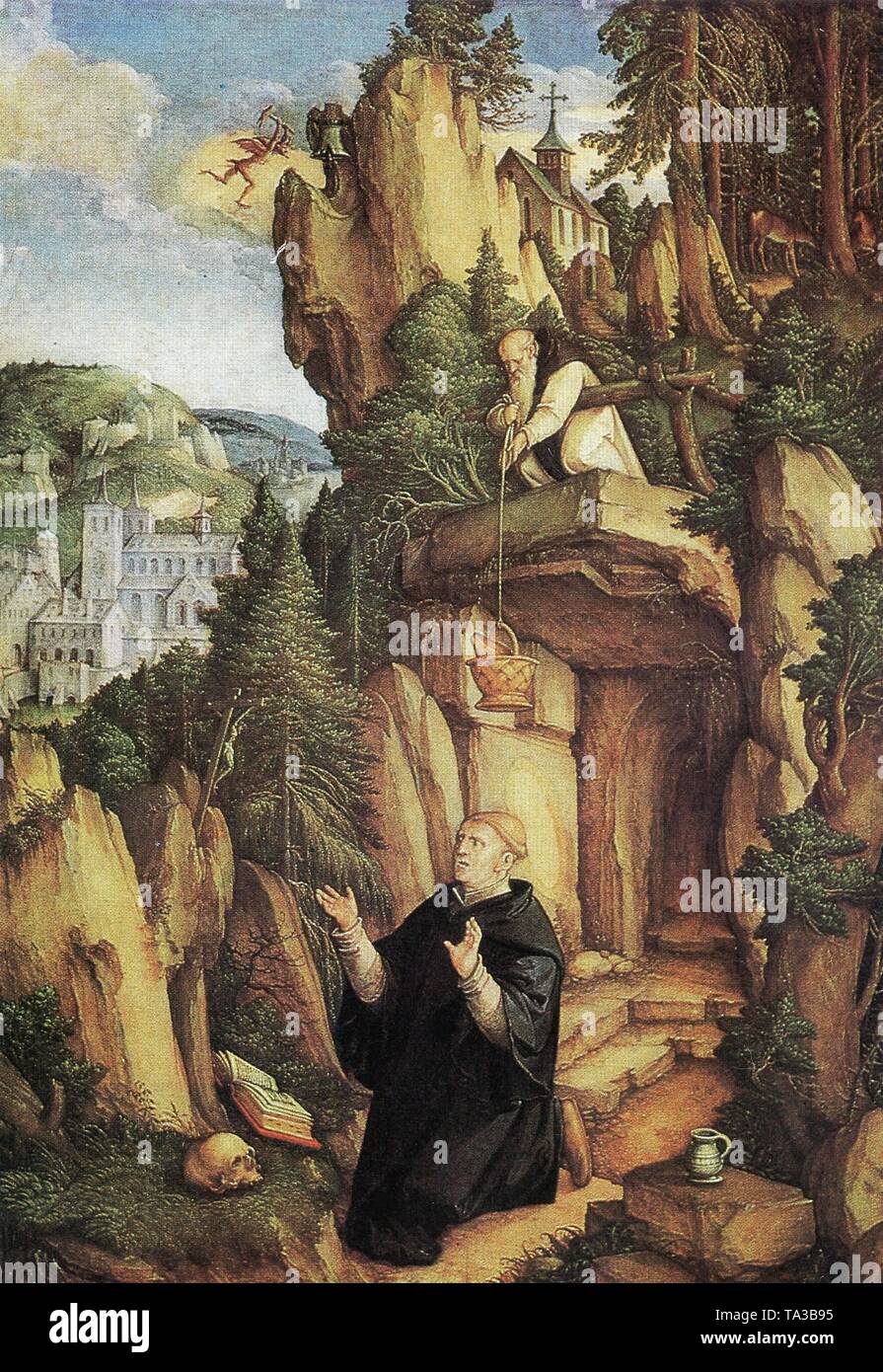 Darstellung des hl. Benedikt von Nursia von Meister von Meßkirch, ca. 1500, vermutlich 1543 Stockfoto