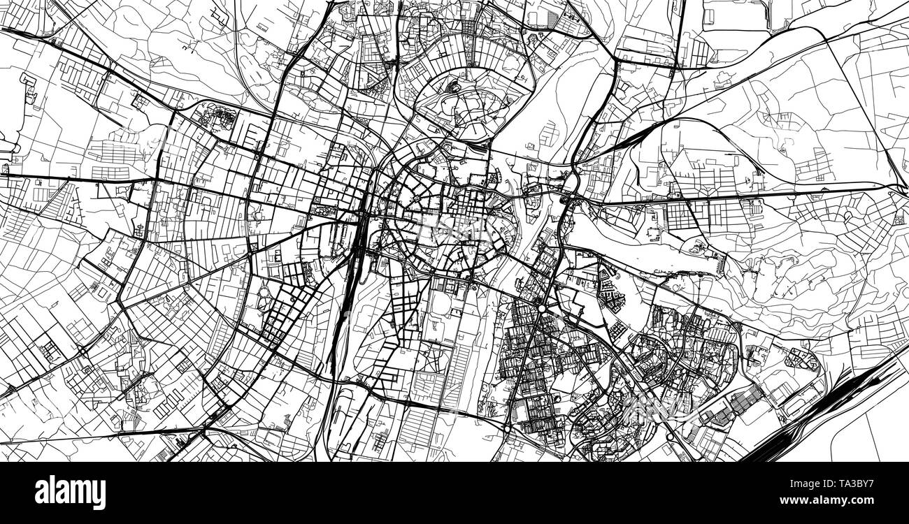 Urban vektor Stadtplan von Poznan, Polen Stock Vektor