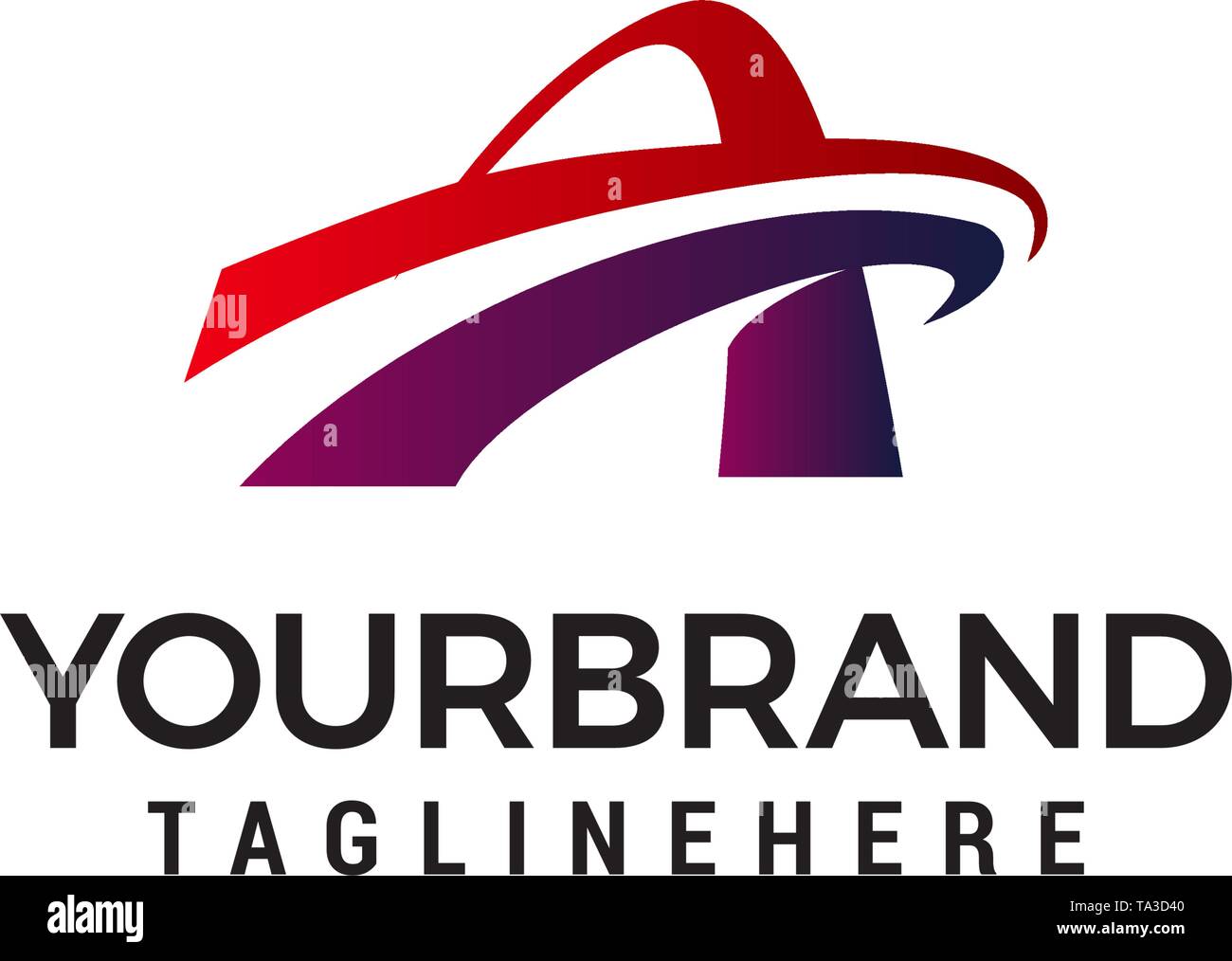 Brief eine schnellere Logo Design Konzept Vorlage Vektor Stock Vektor