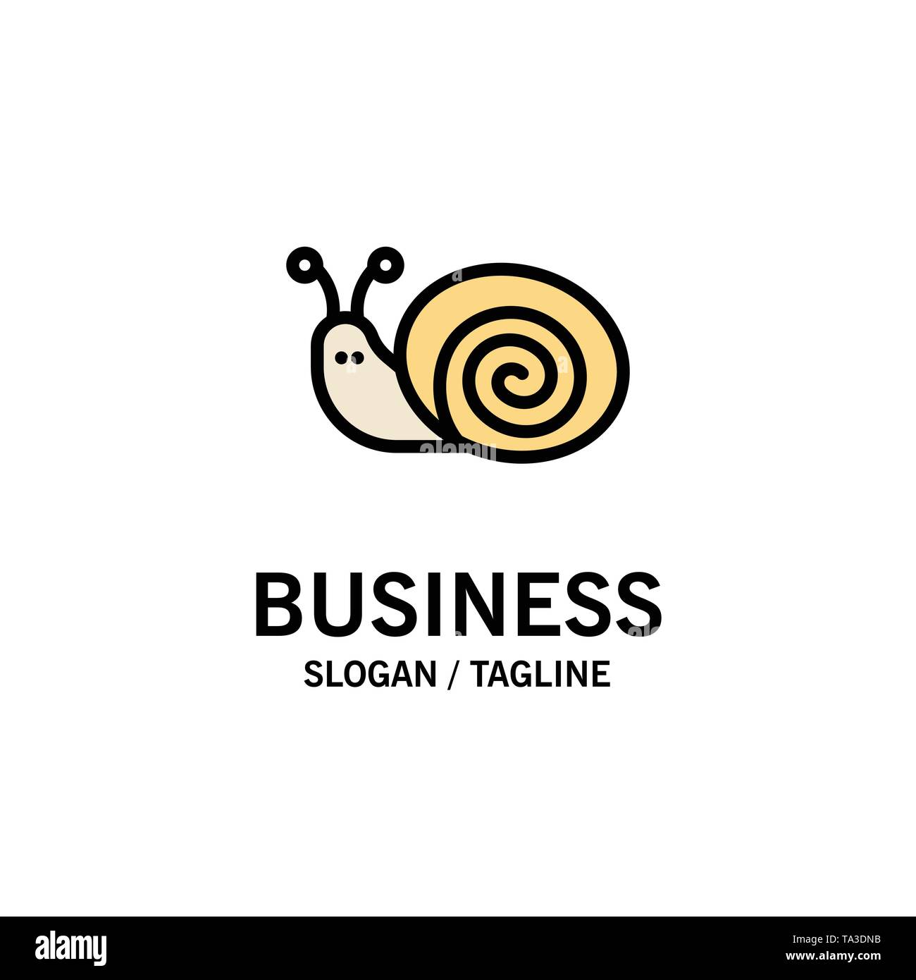 Bug Ostern Schnecke Feder Business Logo Vorlage Flachen Farbe Stock Vektorgrafik Alamy
