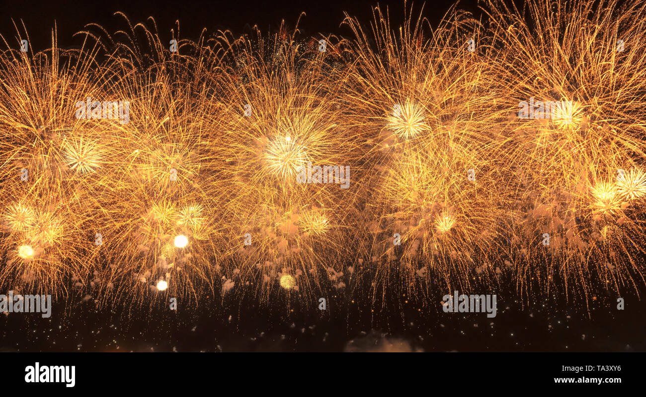 Buntes Feuerwerk Stockfoto