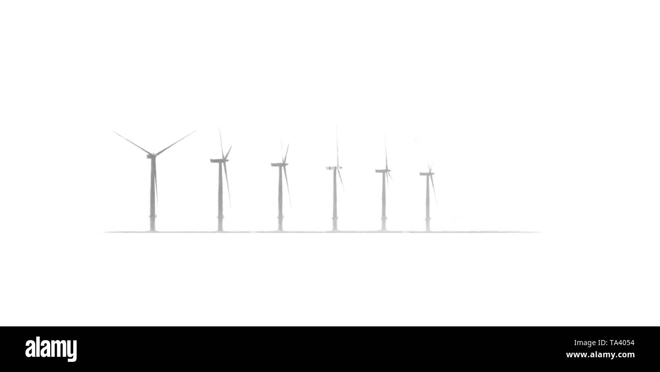 Minimalistische Windpark Stockfoto