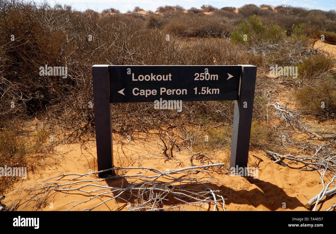 Cape Peron National Park in Western Australia. Das Kap ist für seine geschützten Stränden, Kalksteinfelsen, Riffe und Panoramablick. Stockfoto