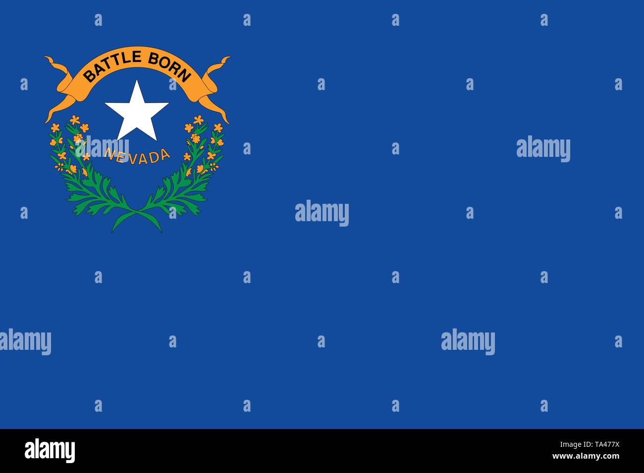 Vektor Flagge Nevada Zustand. Die Vereinigten Staaten von Amerika. Stock Vektor