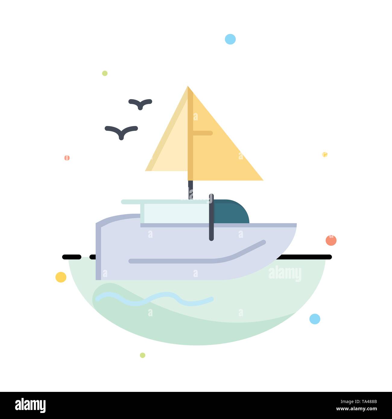 Boot Schiff Transportieren Behalter Abstrakte Flachen Farbe Symbol Vorlage Stock Vektorgrafik Alamy