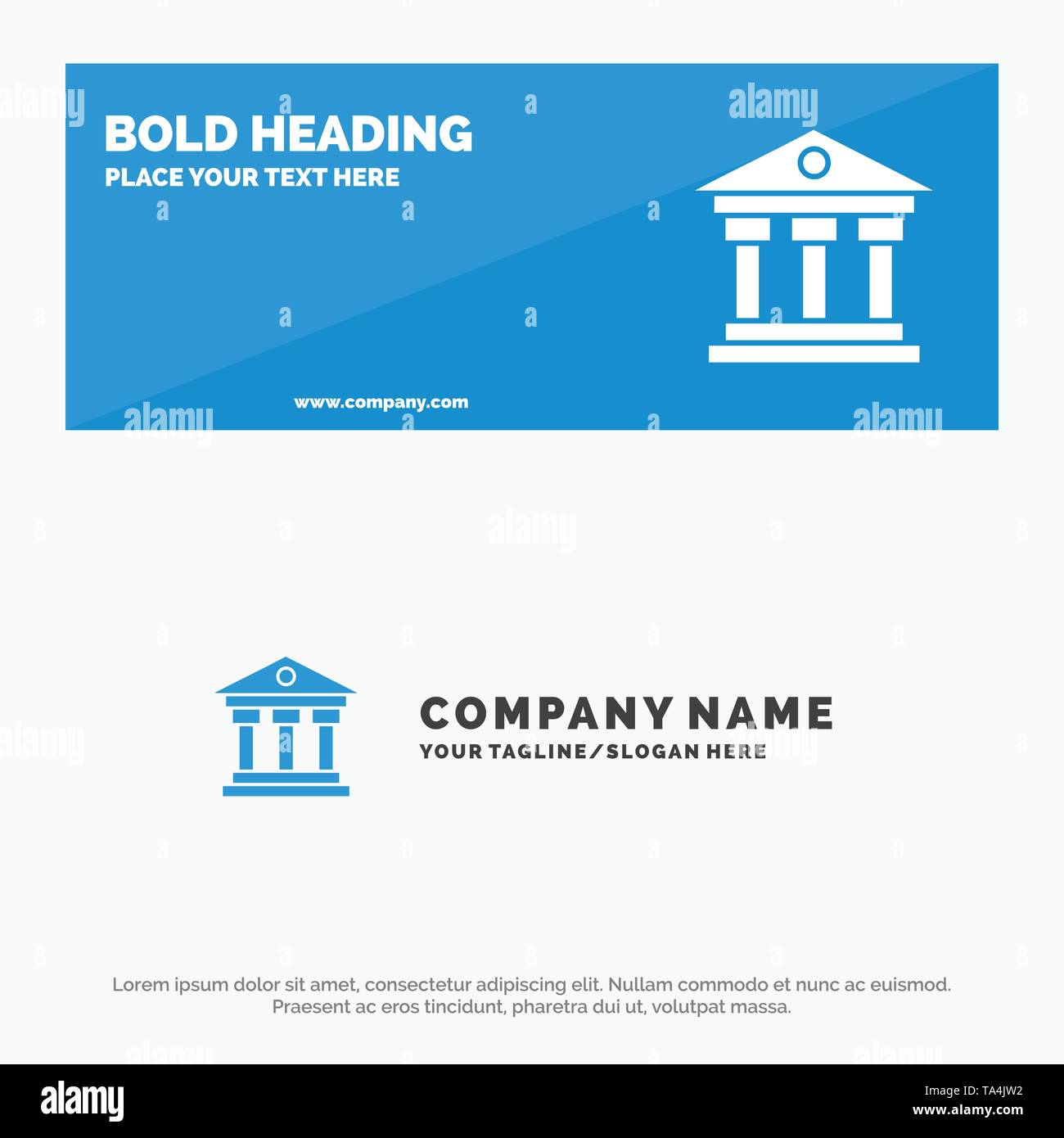 Bank, Institution, Geld, Irland SOlid Symbol Website Banner und Business  Logo Vorlage Stock-Vektorgrafik - Alamy