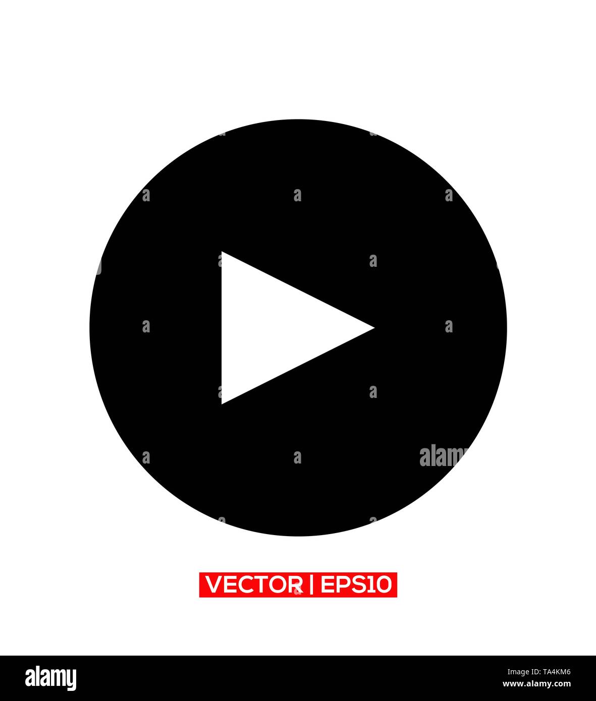 Das Abspielen von Medien, die Schaltfläche Symbol Logo Symbol Vektor. Editierbare strich und Farbe. Stockfoto