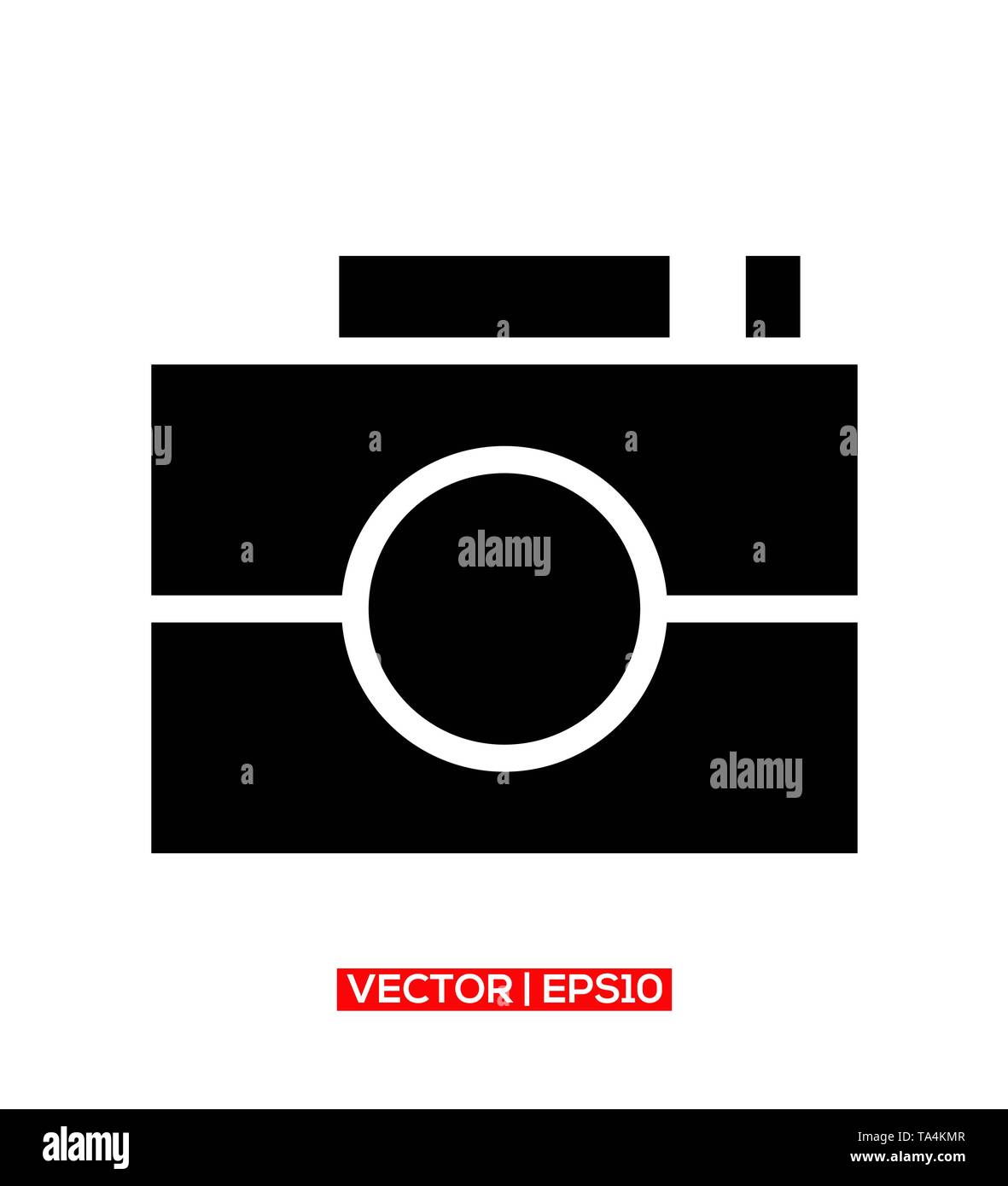 Symbol Kamera Vector Illustration. Editierbare strich und Farbe. Stockfoto