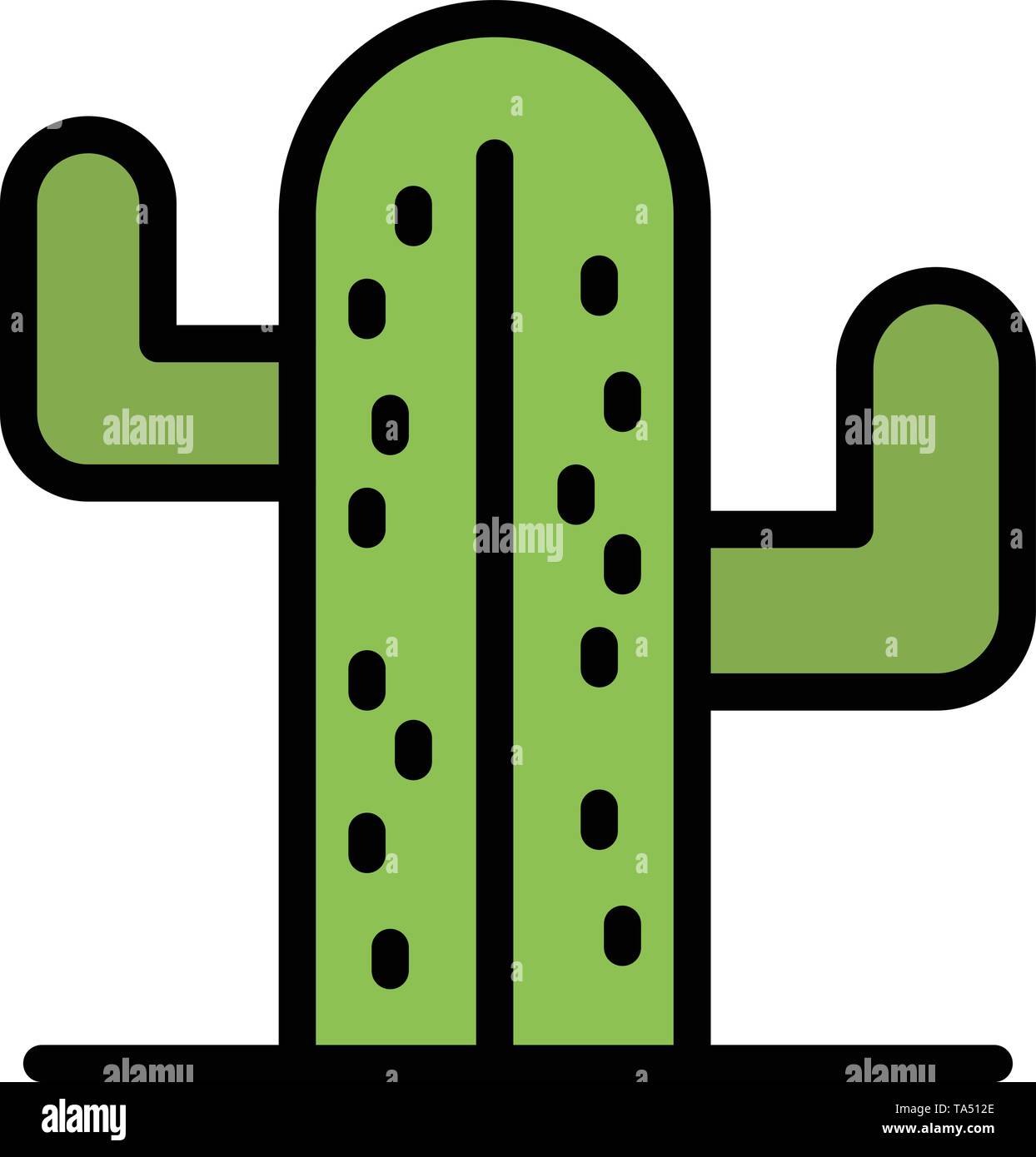 Cactus, Usa, Pflanze, American Business Logo Vorlage. Flachen Farbe Stock Vektor