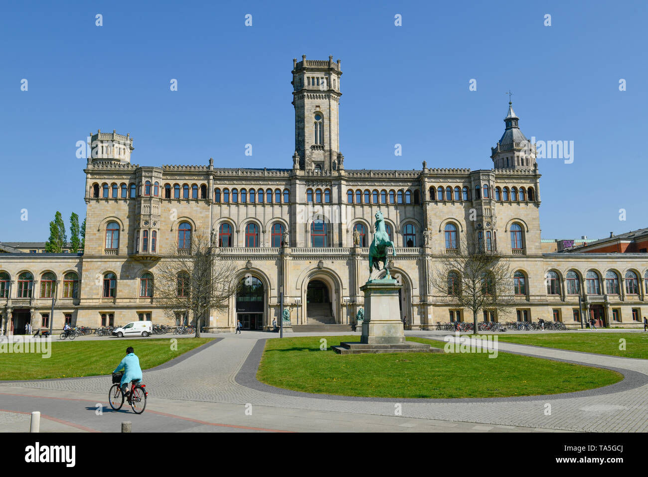 Gottfried Wilhelm Leibniz Universität Hannover, Hauptgebäude, Guelph's Garten, Hannover, Niedersachsen, Deutschland, Gottfried Wilhelm Leibniz Universität Stockfoto