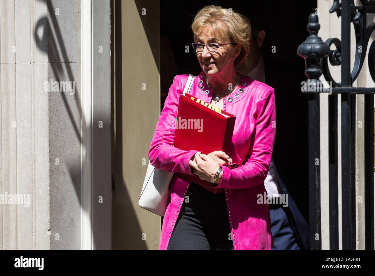 London, Großbritannien. 21. Mai, 2019. Andrea Leadsom MP, Herr Präsident des Rates, und Führer des Unterhauses, Blätter 10 Downing Street nach einer Ca Stockfoto