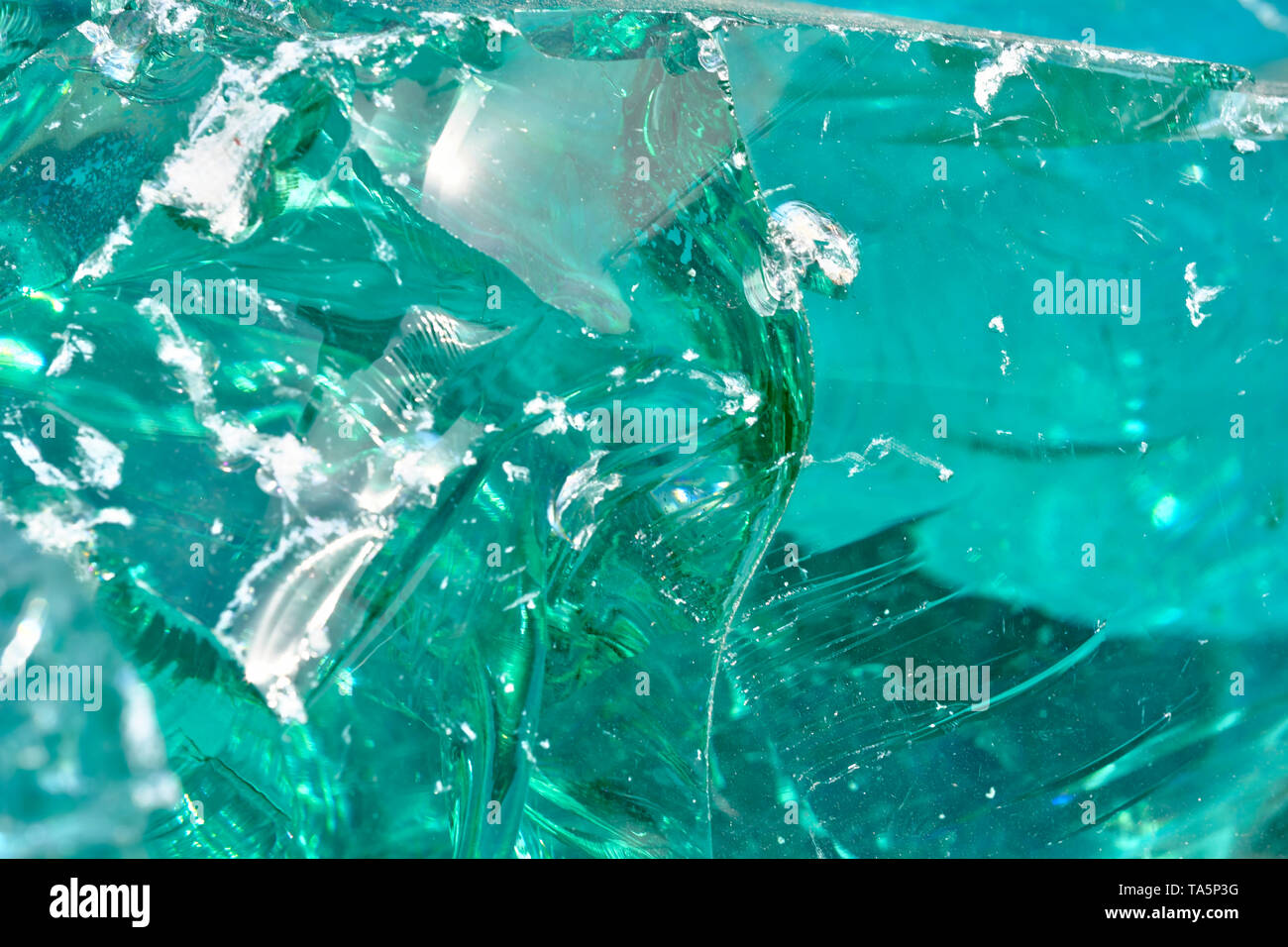 Dekorative Kunst Glas array Nahaufnahme Makro Foto Glas designer Hintergrund Stockfoto