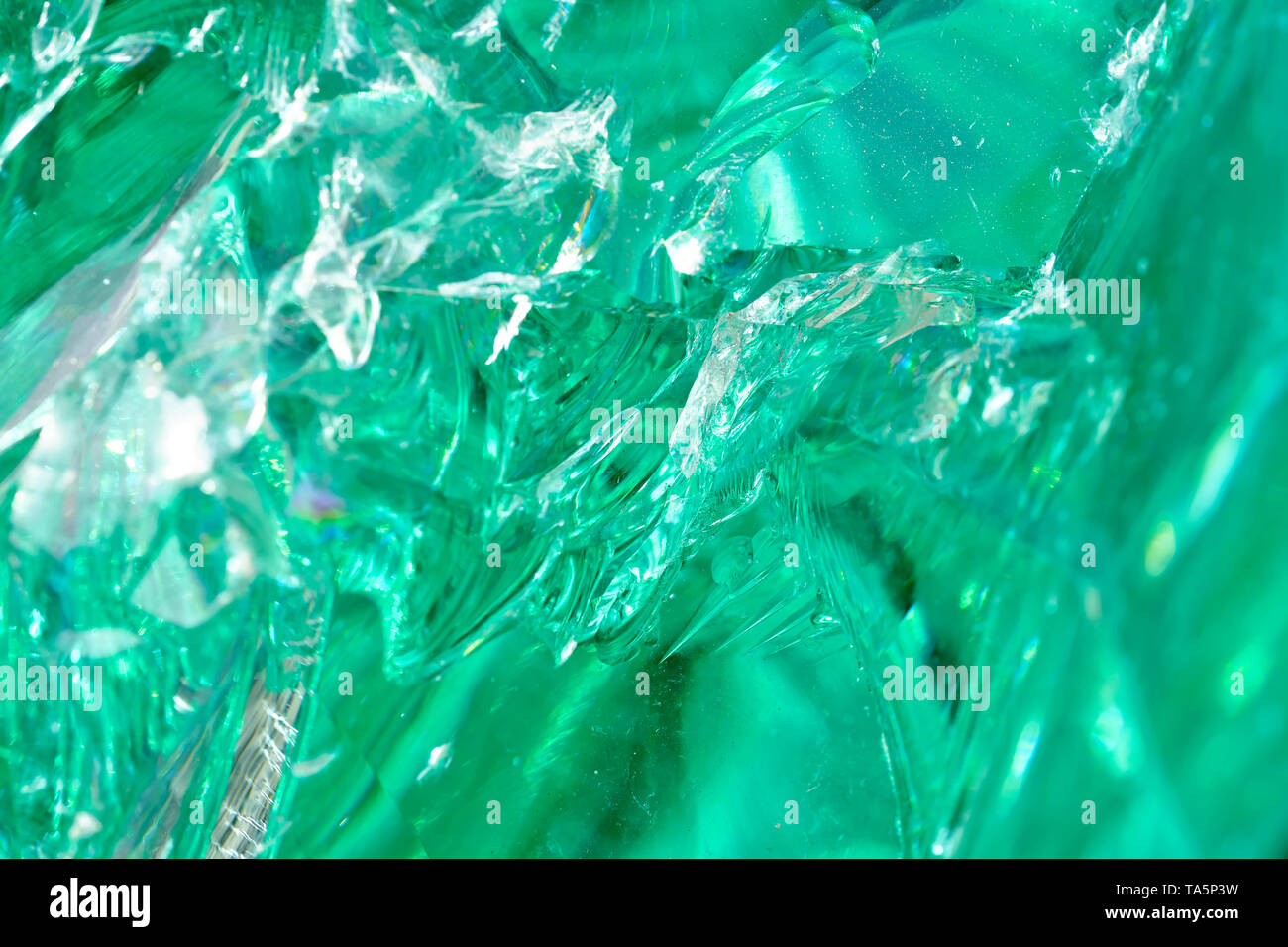 Dekorative Kunst Glas array Nahaufnahme Makro Foto Glas designer Hintergrund Stockfoto