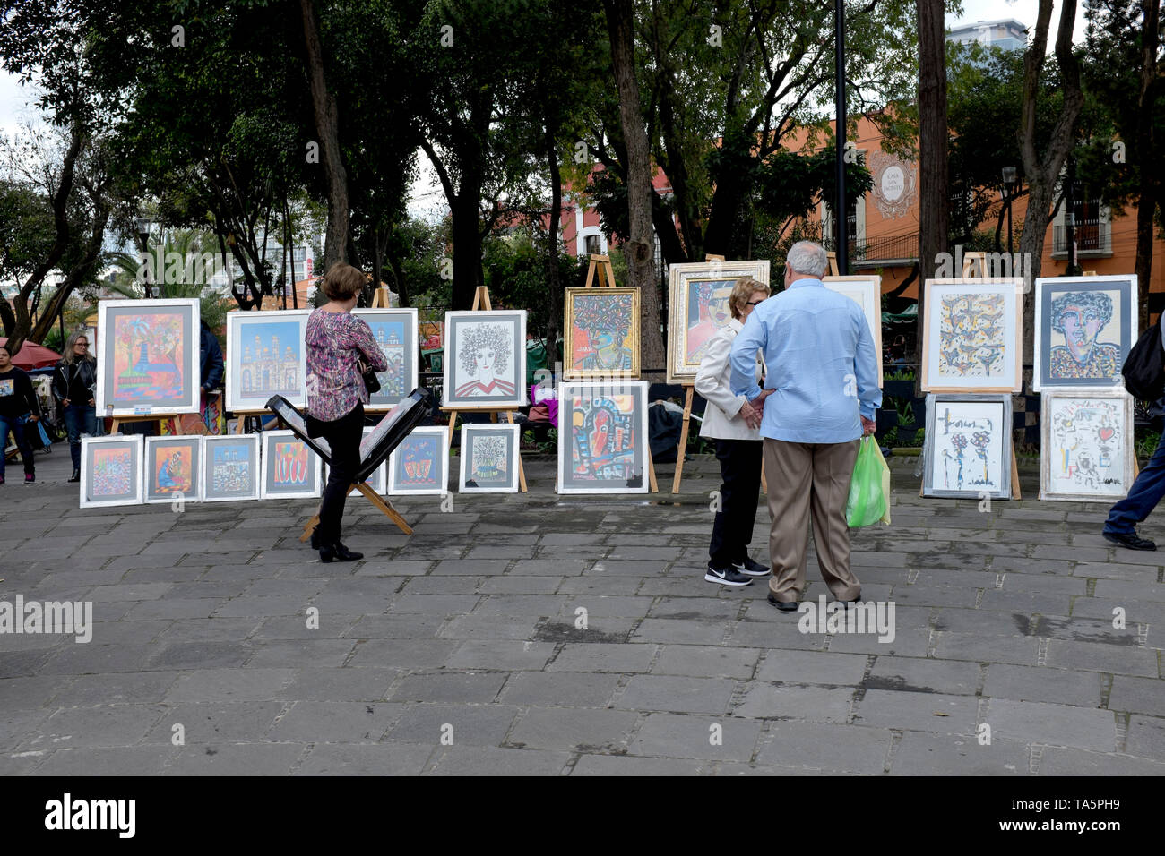 Plaza San Jacinto San Angel Mexico City Stockfoto