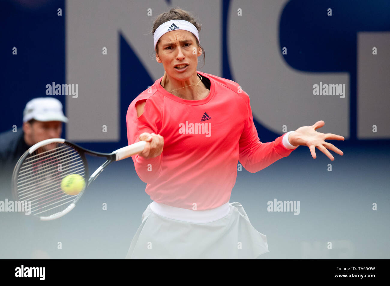 Nürnberg, Deutschland. 22. Mai, 2019. Tennis: WTA-Tour-Nürnberg, Singles, Frauen, Runde der letzten 16, Friedsam (Deutschland) - petkovic (Deutschland). Andrea Petkovic in Aktion. Credit: Daniel Karmann/dpa/Alamy leben Nachrichten Stockfoto